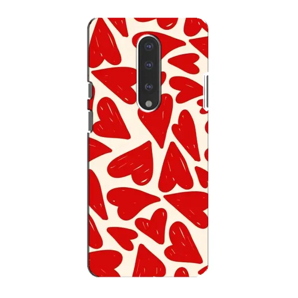 Чохол з малюнком «Червоні сердечки» для OnePlus 7 Чохол з малюнком «Червоні сердечки» для OnePlus 7