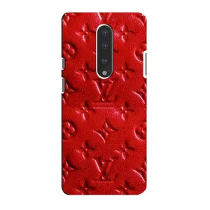 Текстурний Чохол Louis Vuitton для ВанПлас 7 (Червоний ЛВ)
