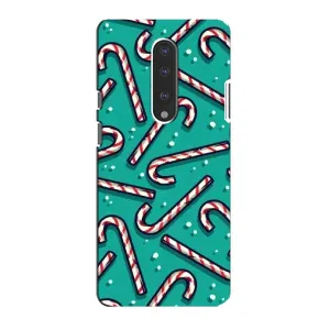 Силіконовий бампер на різдво для OnePlus 7 (Льодяники)