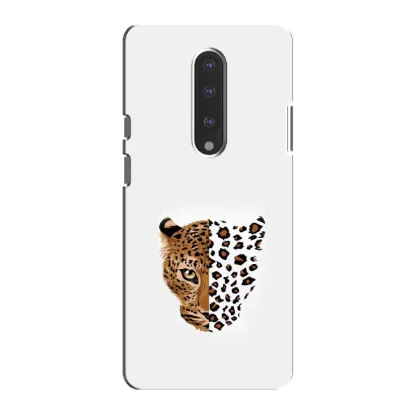 Чехол с рисунком «Леопард на белом» для OnePlus 7