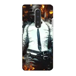 Силиконовый чехол с картинкой "Герой Pubg" на OnePlus 7 (Man Пубг)