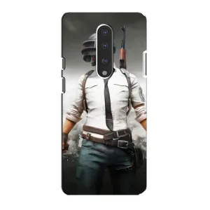 Силиконовый чехол с картинкой "Герой Pubg" на OnePlus 7 (Пабг)