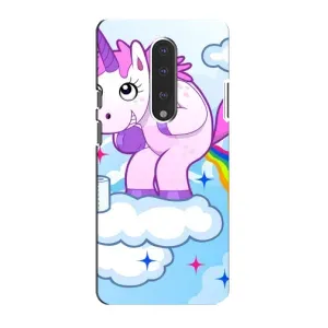 Чехол Unicorn на OnePlus 7 (Радуга единорожка)