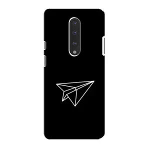 Чехол с картинками на черном фоне для OnePlus 7 (Самолетик)