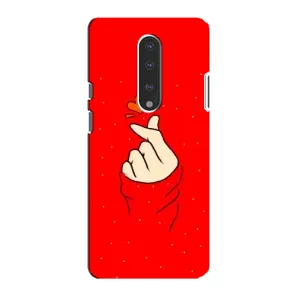Чехлы (Знак сердечка) на OnePlus 7 (Сердце на красном)