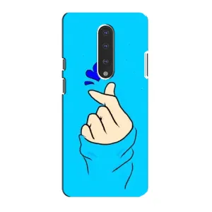 Чехлы (Знак сердечка) на OnePlus 7 (Сердце на синем)