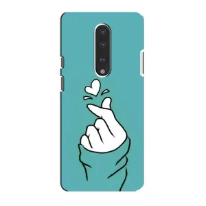 Чехлы (Знак сердечка) на OnePlus 7 (Сердечко на бирюзовом)