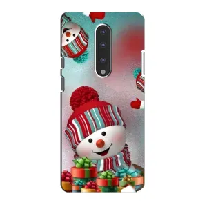 Чохли на Новий Рік OnePlus 7 (Сніговик в шапці)