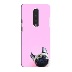 Бампер для OnePlus 7 з картинкою "Песики" (Собака на рожевому)