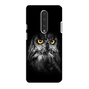 Чехол с рисунком «Сова на чёрном» для OnePlus 7