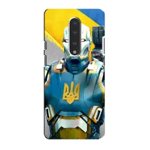 Силиконовый Чехол на OnePlus 7 (Я-Украина) (Украинский робокоп)