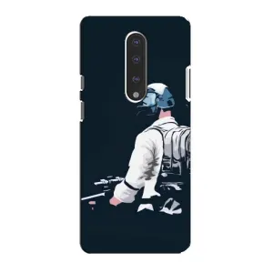 Силиконовый чехол с картинкой "Герой Pubg" на OnePlus 7 (В экиперовке)