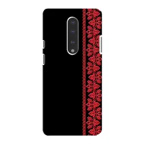 Силиконовый Чехол на OnePlus 7 с картинкой Вышиванки (Вышиванка на черном)