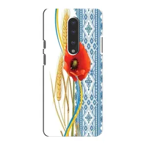 Силиконовый Чехол на OnePlus 7 с картинкой Вышиванки (Вышиванка с цветком)