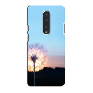 Силиконовый Чехол с одуванчиками на OnePlus 7 (Закат с одуванчиком)