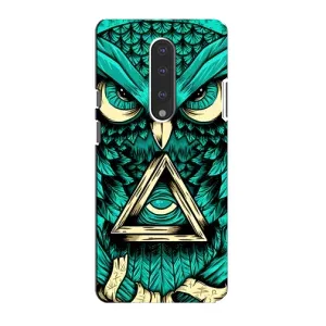 Чехол с рисунком «Зеленая сова» для OnePlus 7