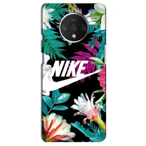 Силиконовый Чехол на OnePlus 7T с картинкой Nike (Цветочный Nike)