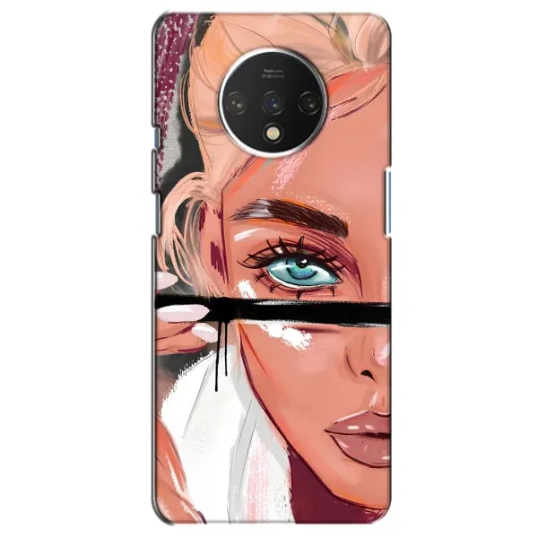 Чехол с рисунком «Девушка и ресницы» для OnePlus 7T