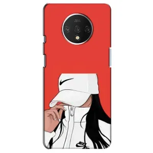 Силиконовый Чехол на OnePlus 7T с картинкой Стильных Девушек (Девушка Nike)