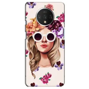 Чехол с картинкой Модные Девчонки OnePlus 7T (Девушка в очках)