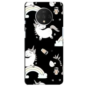 Чохол Unicorn на OnePlus 7T (Єдинорог з кавою)