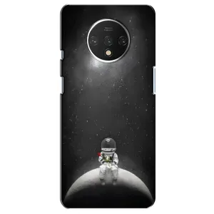Силиконовый Чехол с принтом "Космонавты" на OnePlus 7T (Космонавт романтик)
