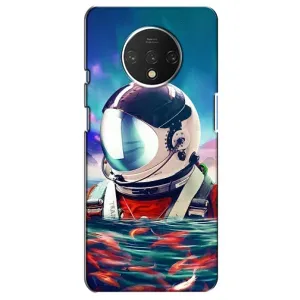 Силиконовый Чехол с принтом "Космонавты" на OnePlus 7T (Космонавт в воде)