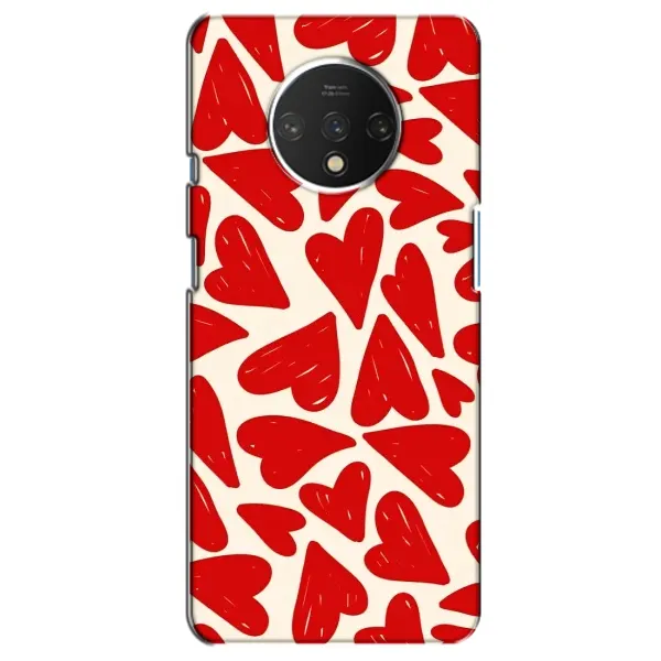Чехол с рисунком «Красные сердечка» для OnePlus 7T Чехол с рисунком «Красные сердечка» для OnePlus 7T