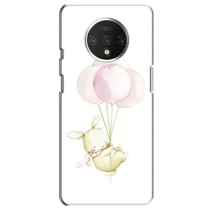 Силиконовый бампер с картинкой животных для OnePlus 7T (Кролик и шарики)