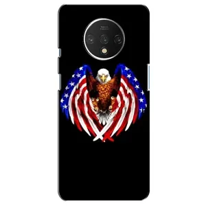 Чехол Флаг USA для OnePlus 7T (Крылья США)