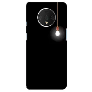 Чехол с картинками на черном фоне для OnePlus 7T (Лампочка)