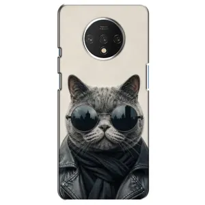 Чехол на тематику: Коты для OnePlus 7T (Модный кот)
