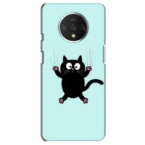 Силиконовый чехол с котиком для OnePlus 7T (Падающий кот)
