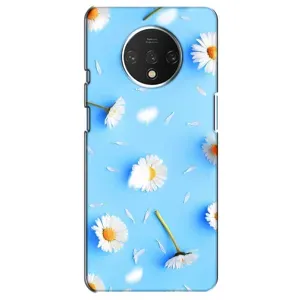 Чохол з Квітами для OnePlus 7T (ромашки на блакитному)
