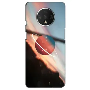 Чехол (ТПУ) с планетами на OnePlus 7T (Сатурн)