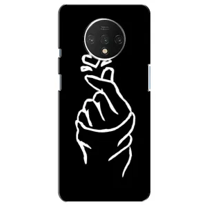 Чехол с рисунком «Сердце на черном» для OnePlus 7T