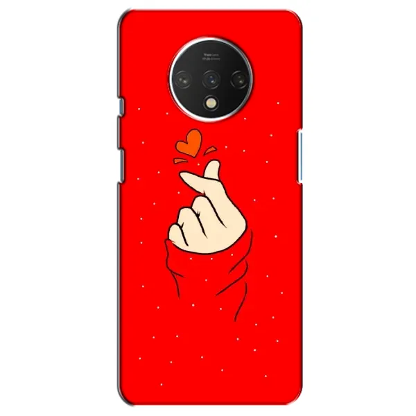 Чехол с рисунком «Сердце на красном» для OnePlus 7T Чехол с рисунком «Сердце на красном» для OnePlus 7T