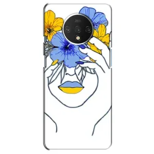 Чехол на OnePlus 7T Украинский дизайн (Украинка на всю голову)