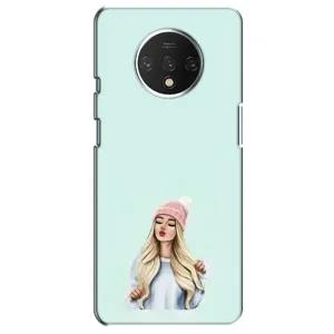 Силиконовый Чехол на OnePlus 7T с картинкой Стильных Девушек (В шапке)