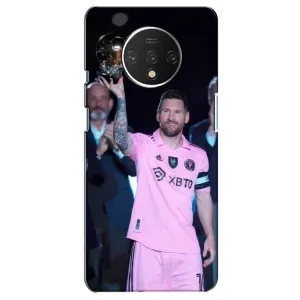 Чехлы Лео Месси в Майами на OnePlus 7T (Золотой мяч Месси)
