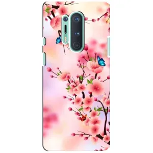 Чохол з картинкою Сакури на OnePlus 8 Pro (Метелики на сакурі)