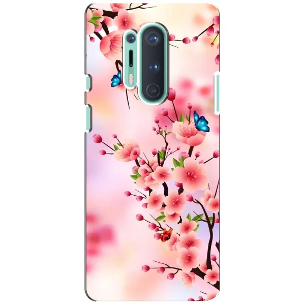 Чехол с рисунком «Бабочки на сакуре» для OnePlus 8 Pro
