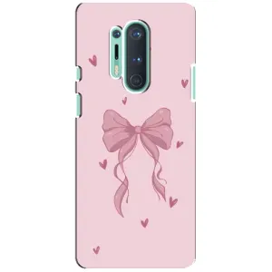 Чохол банти для OnePlus 8 Pro (Бант на рожевому)