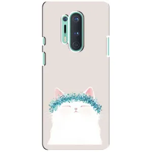 Чехол на тематику: Коты для OnePlus 8 Pro (Белый котик)