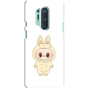 Чохол з принтом Лабубу для OnePlus 8 Pro (Бежевий Лабубу)