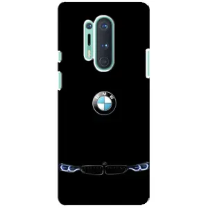 Силіконовий бампер з картинкою машини на OnePlus 8 Pro (Чорний BMW)