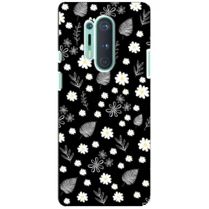 Чохли з тематикою "КВІТИ" на OnePlus 8 Pro (цвітіння на чорному)