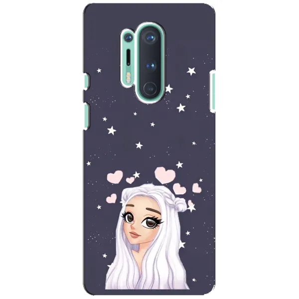 Чехол с рисунком «Девушка и сердечки» для OnePlus 8 Pro