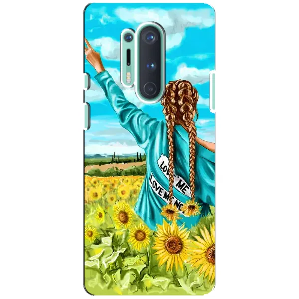 Чехол с рисунком «Девушка на поле» для OnePlus 8 Pro