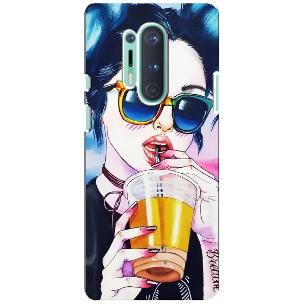 Чехол с рисунком «Девушка с коктейлем» для OnePlus 8 Pro